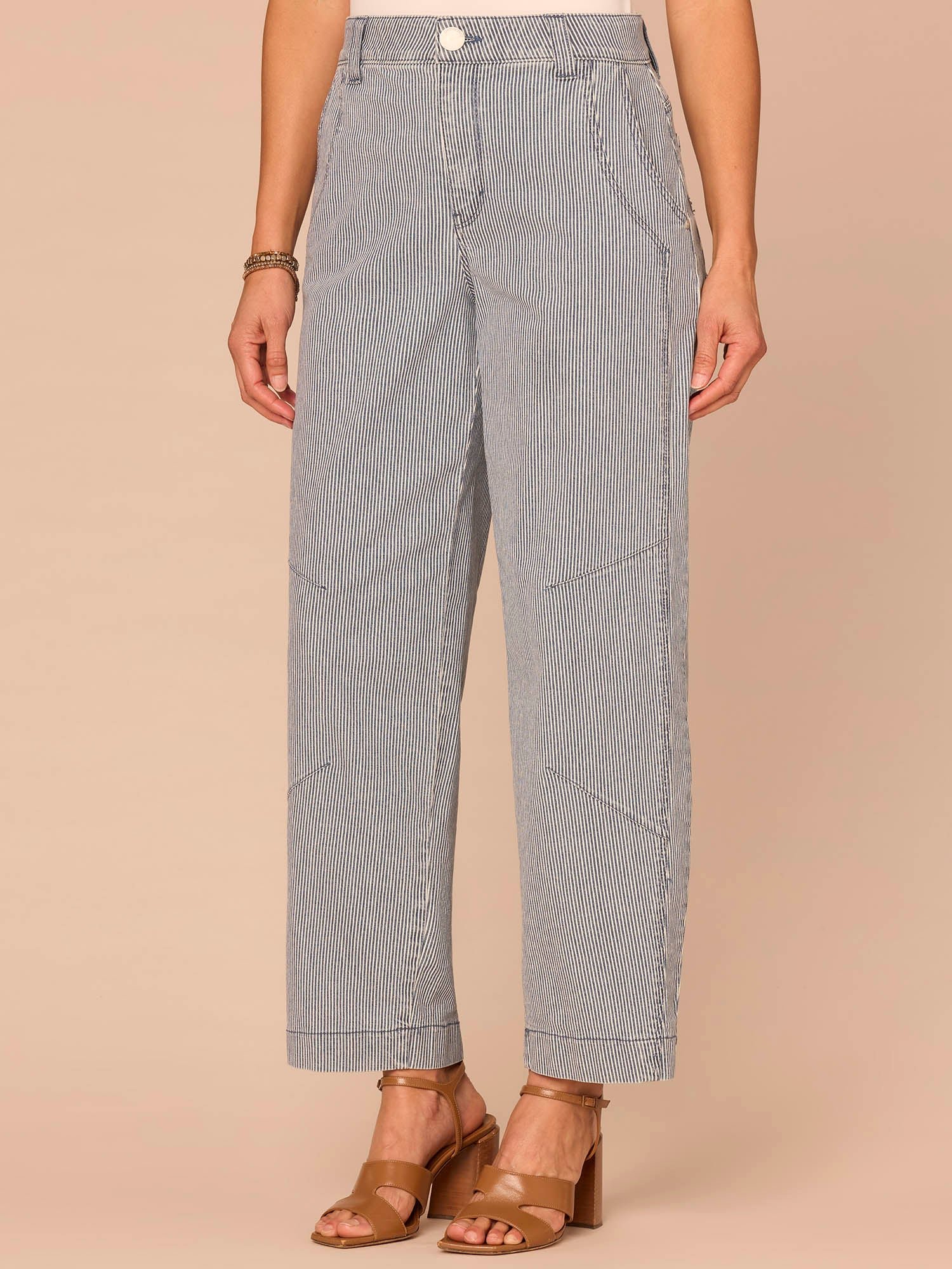 Fast Wear Skyrise Dart Panel Relaxed Barrel Leg Jean with Snap Hem