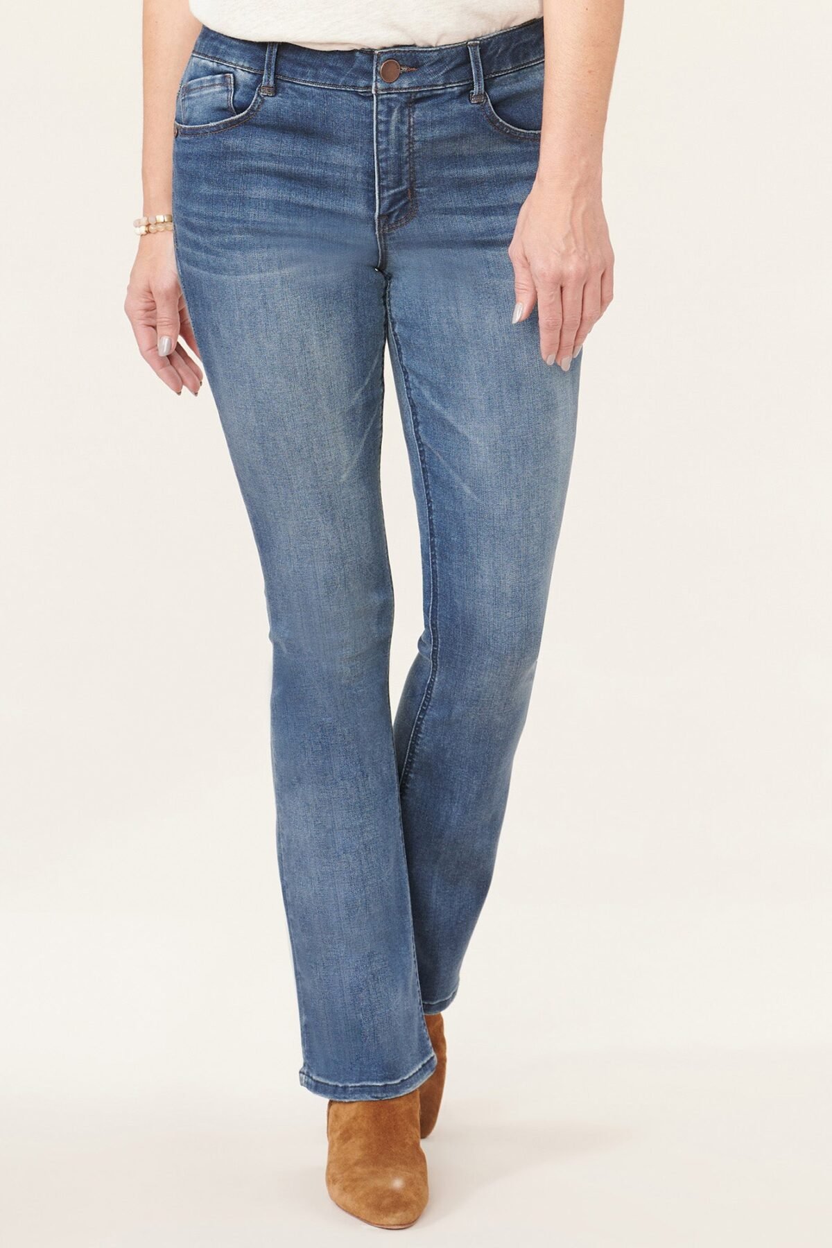 Fast Wear High Rise Artisanal Denim Itty Bitty Boot Jean