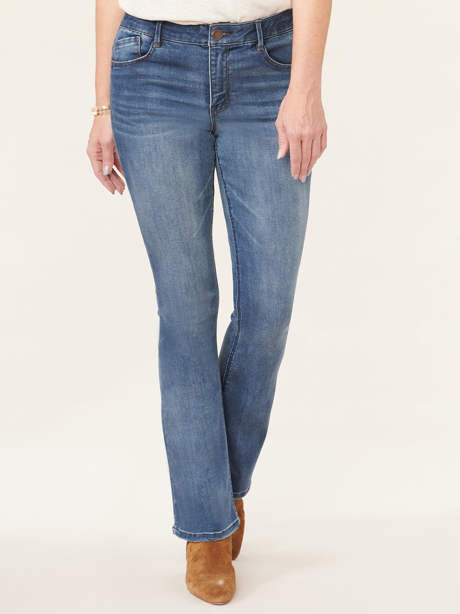 Fast Wear High Rise Artisanal Denim Itty Bitty Boot Jean