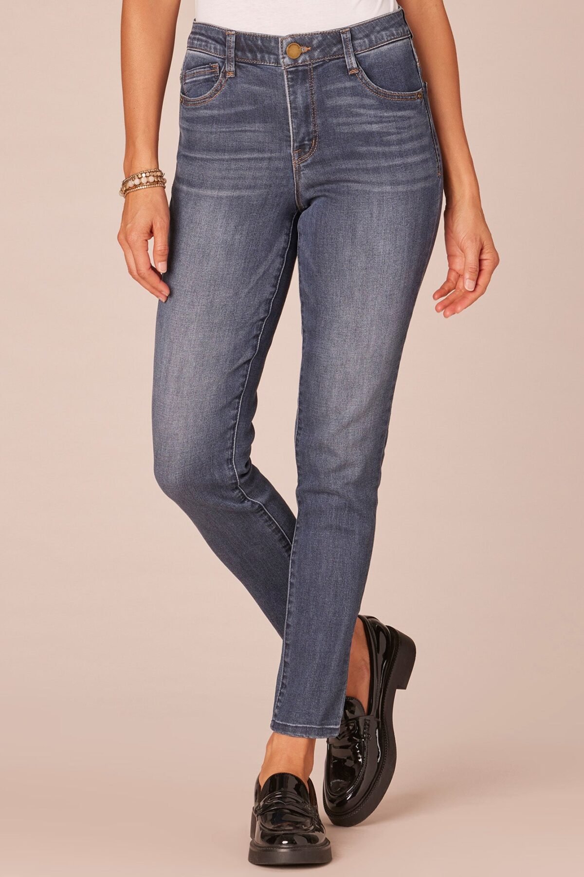 Modern Fast Wear High Rise Ankle Length Blue Skinny Jeans