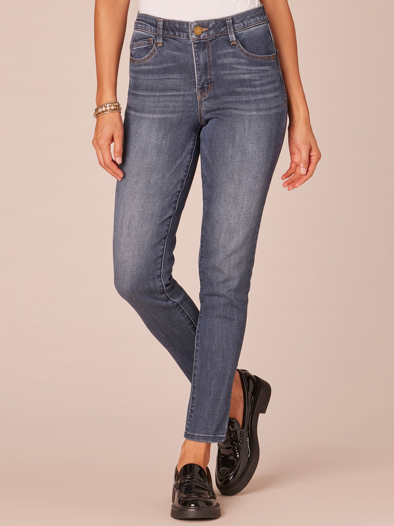Modern Fast Wear High Rise Ankle Length Blue Skinny Jeans