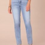 Fast Wear High Rise Petite Vintage Wash Straight Leg Jeans