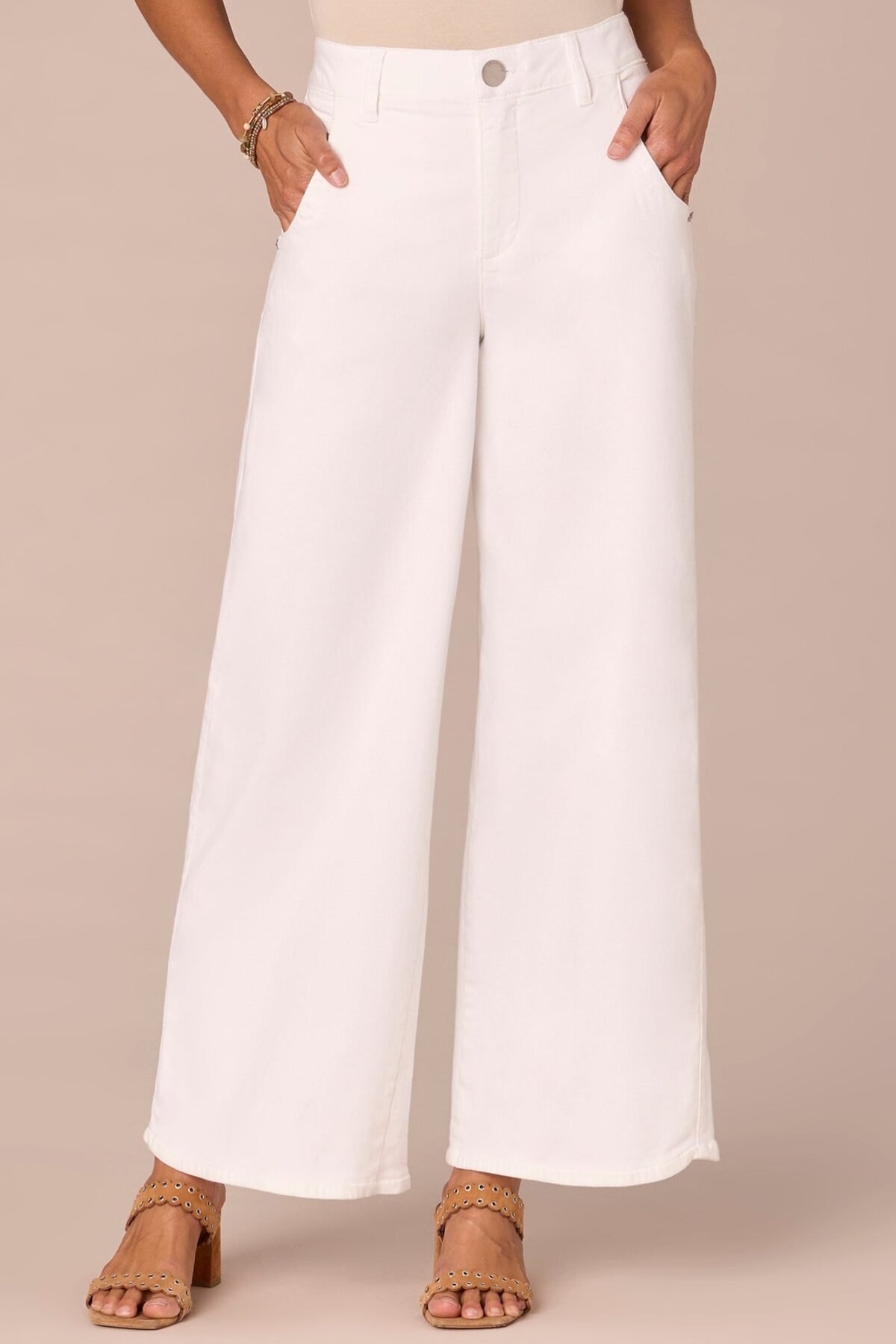 Fast Wear Skyrise Dart Seam Wide Leg Jeans with Tulip Hem