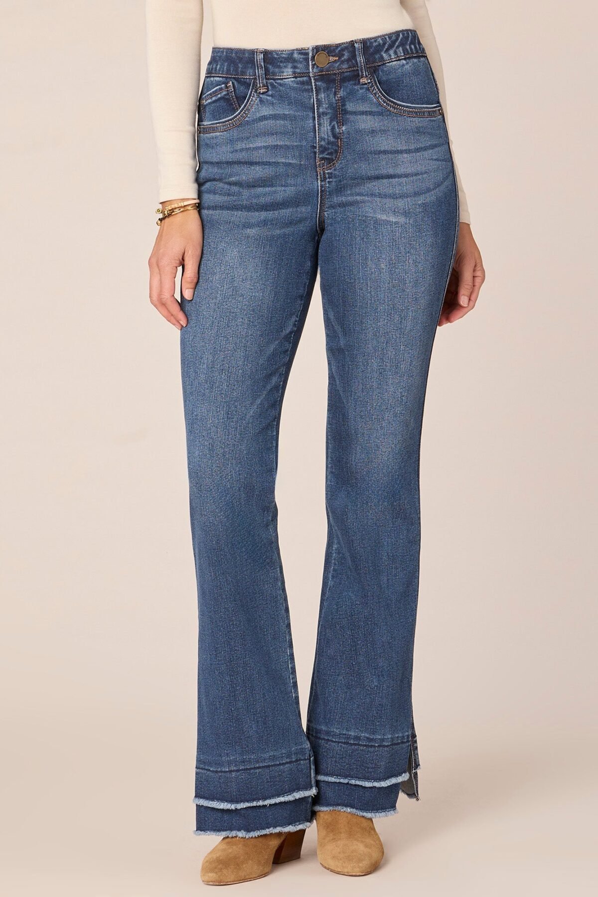 Fast Wear High Rise Double Layer Hem Itty Bitty More Boot Jeans