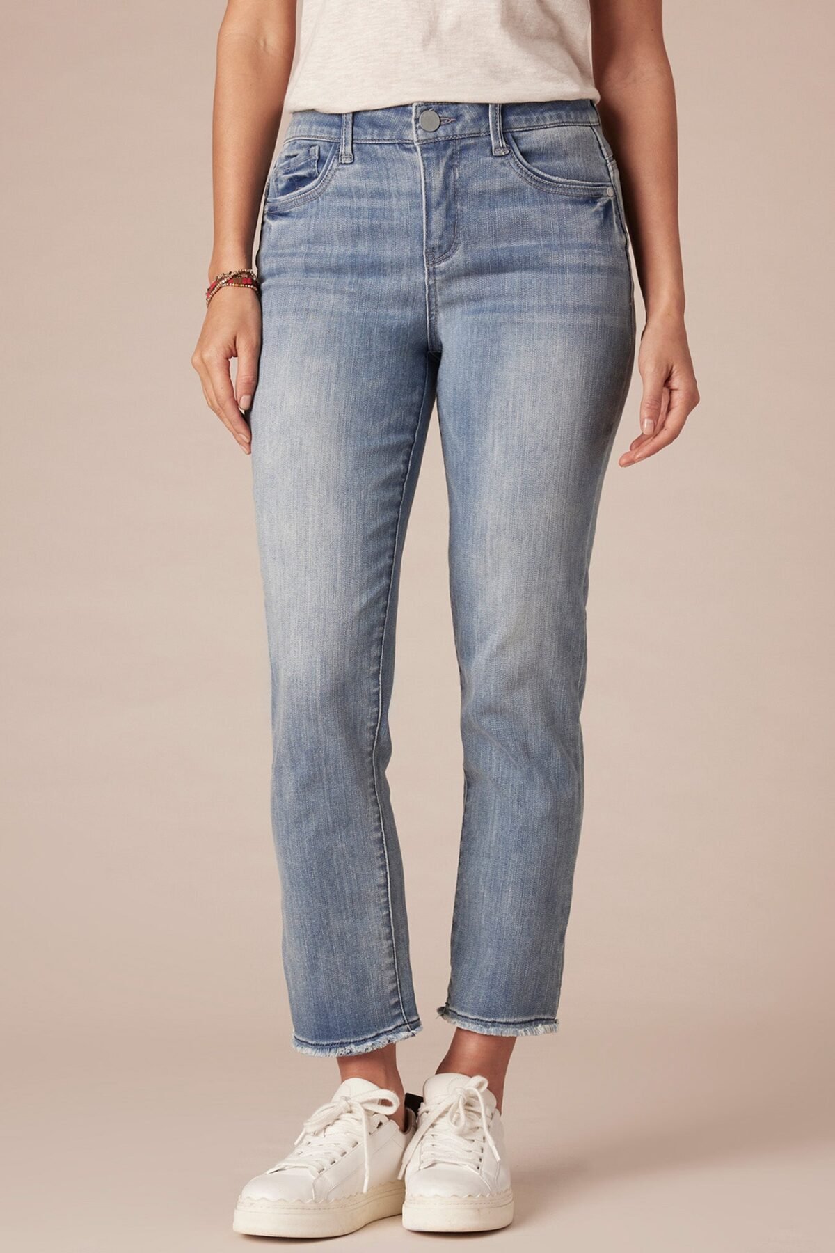 Fast Wear Slim Straight Jean with Cascading  Back Pocket