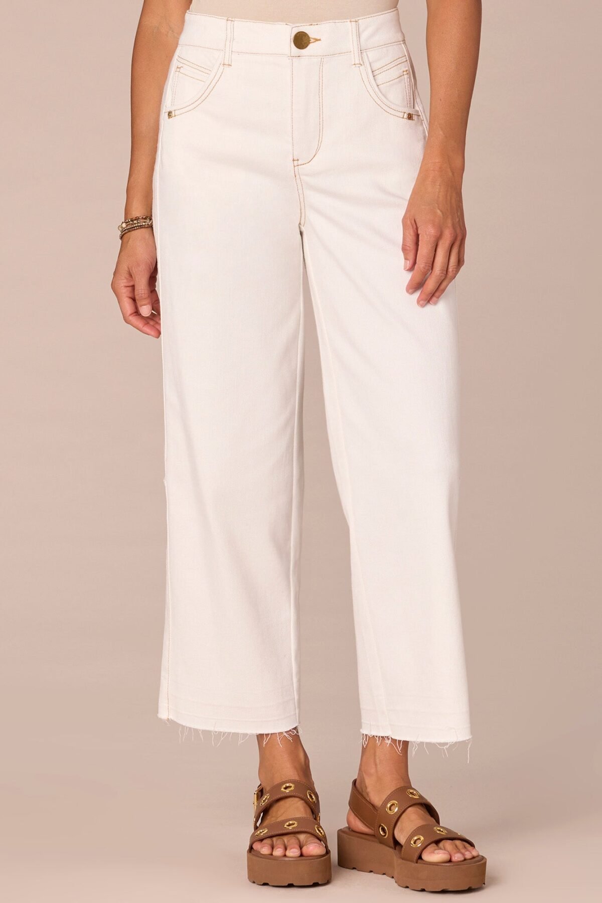 Fast Wear Skyrise Fray Hem Petite Relaxed Straight Leg Jean