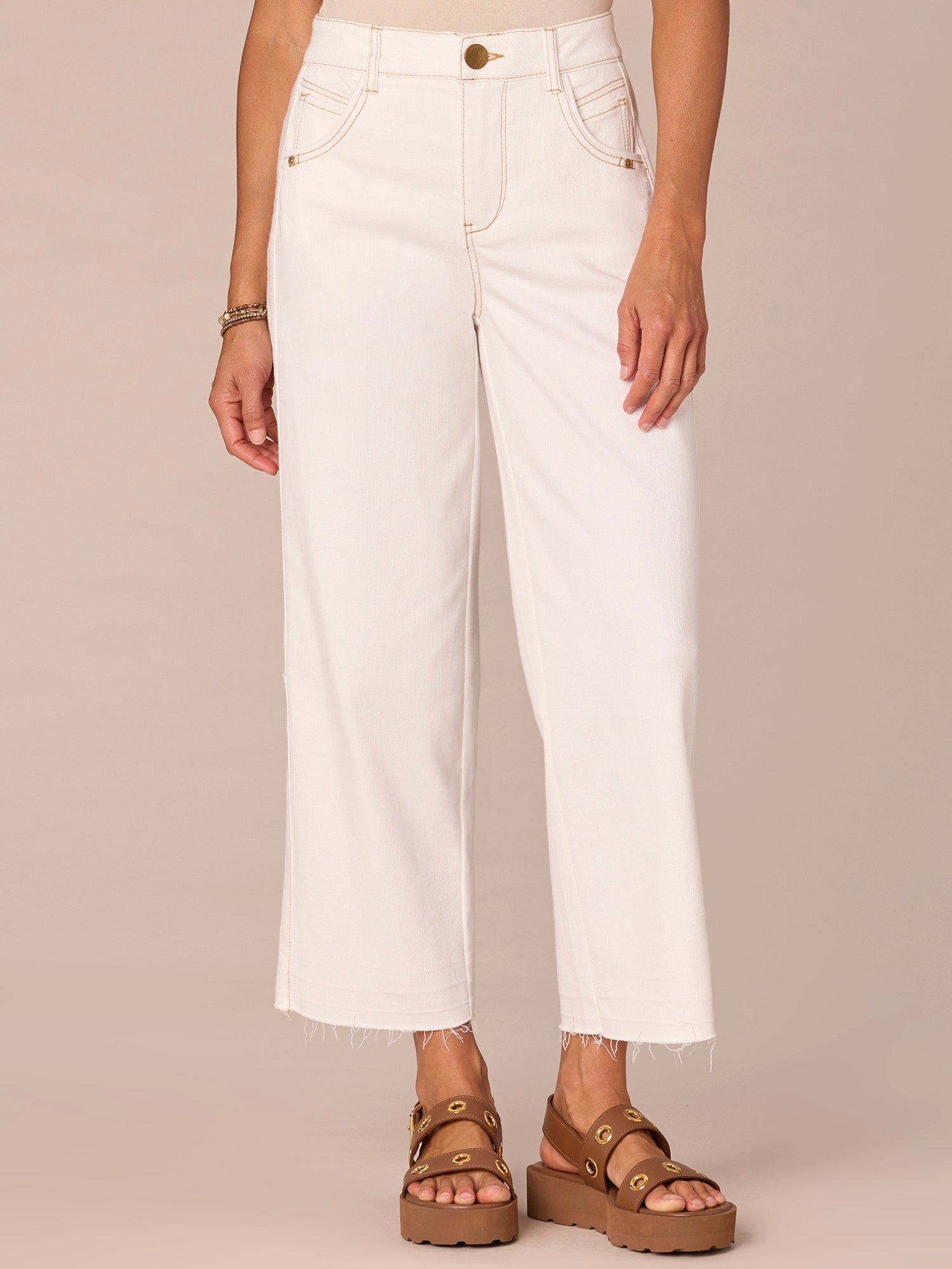 Fast Wear Skyrise Fray Hem Petite Relaxed Straight Leg Jean