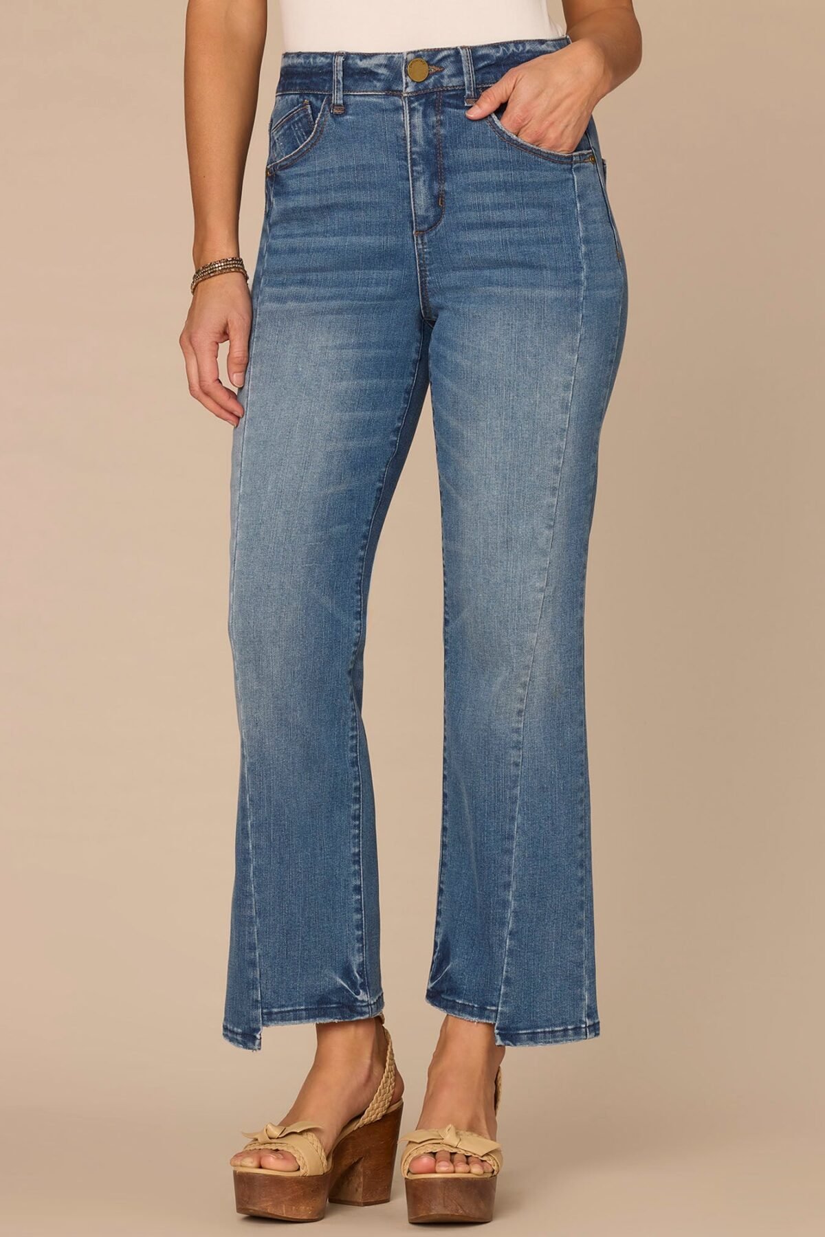 Fast Wear Skyrise Petite Barely Boot Jeans with Clean Finish Hem