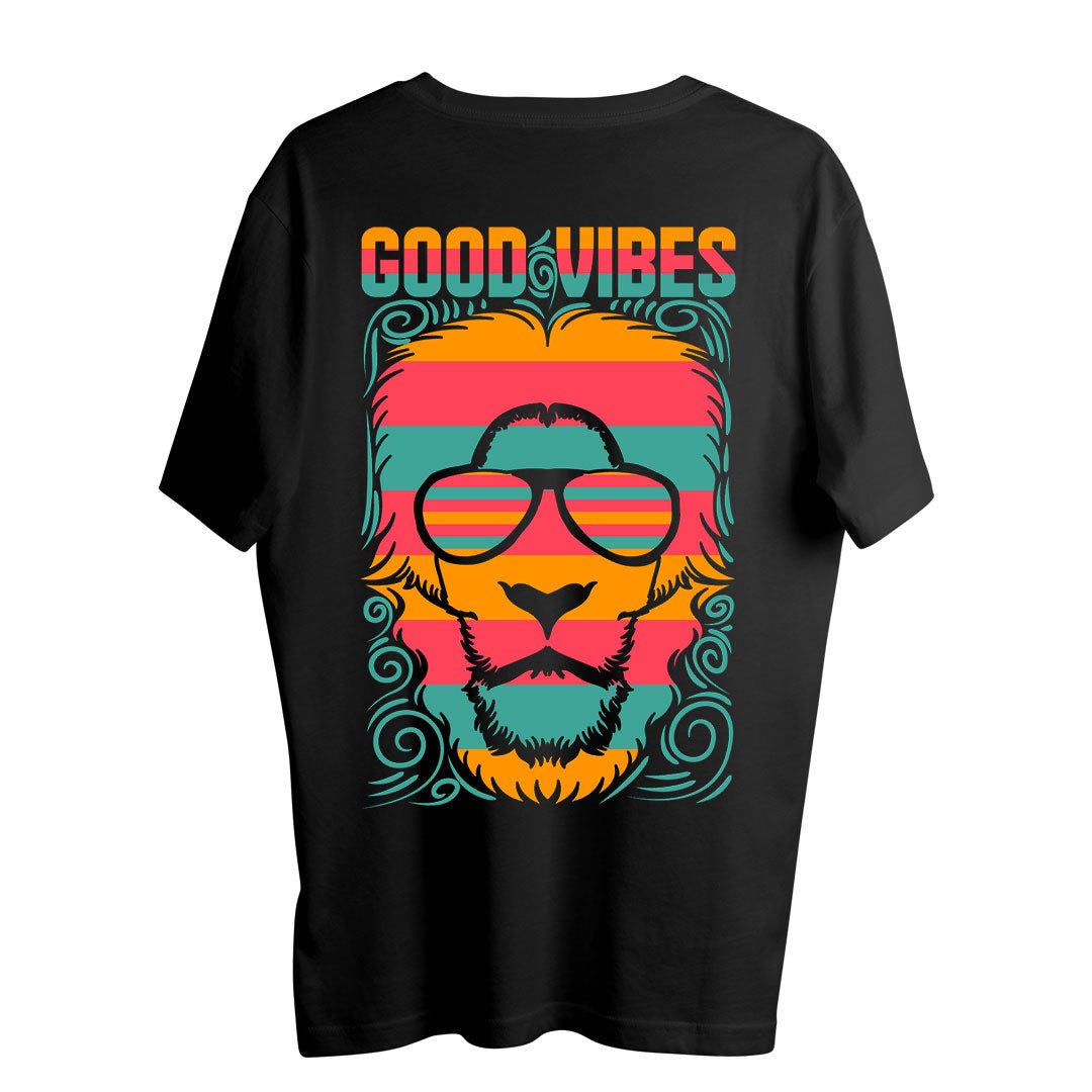 "Good Vibes Leo" Oversized Cotton T-Shirt