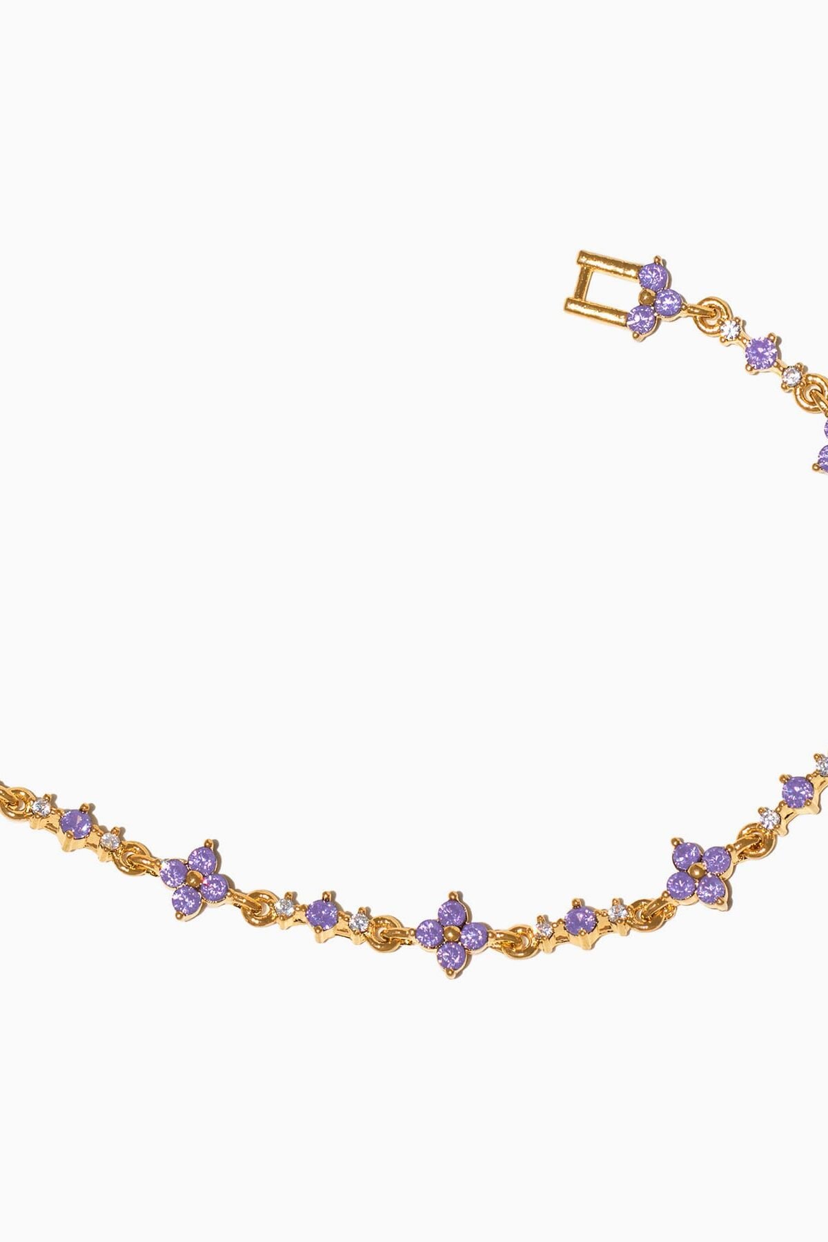 Violet Blossom Tennis Bracelet