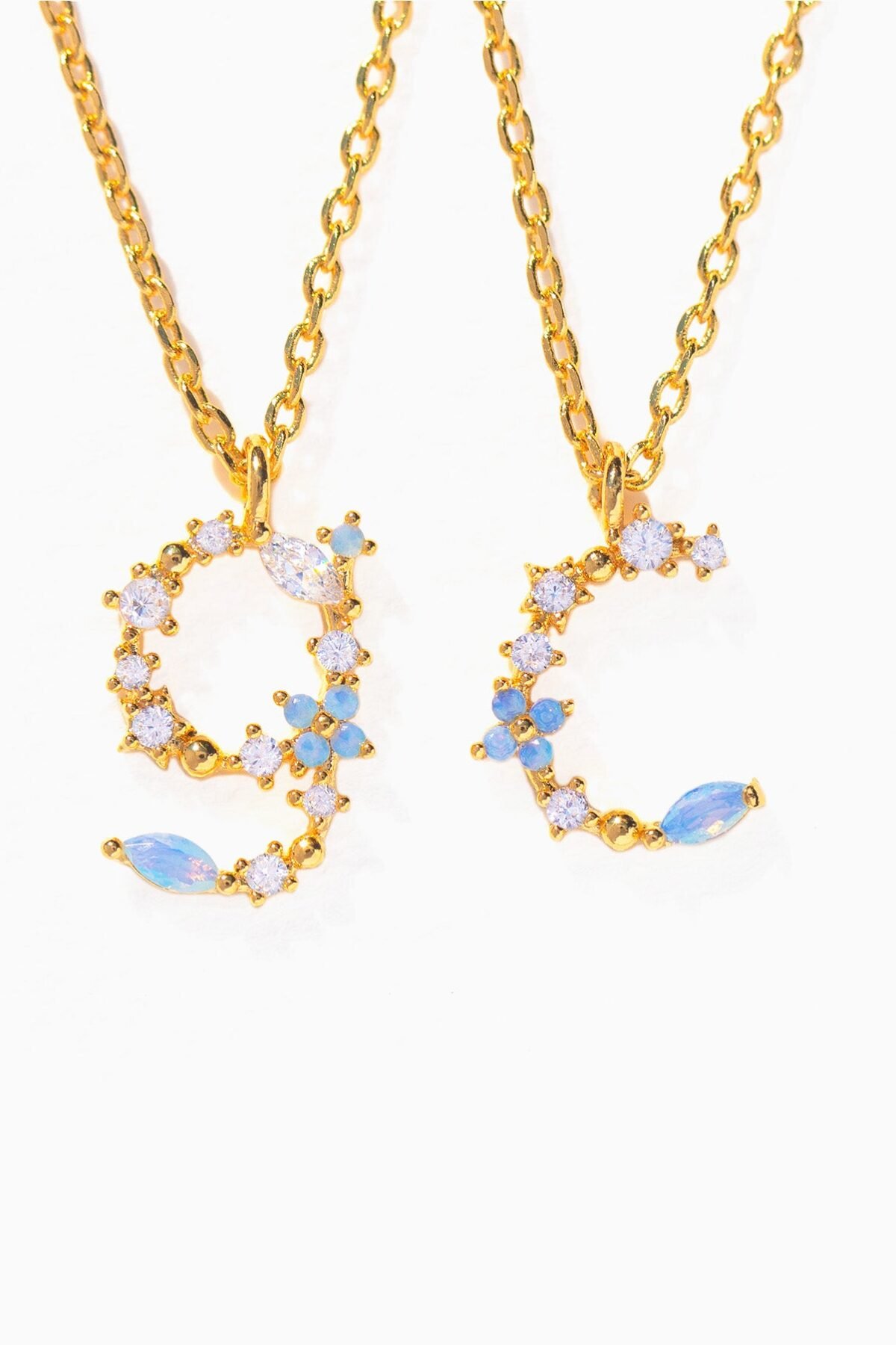 True Blossom Lowercase Initial Necklace