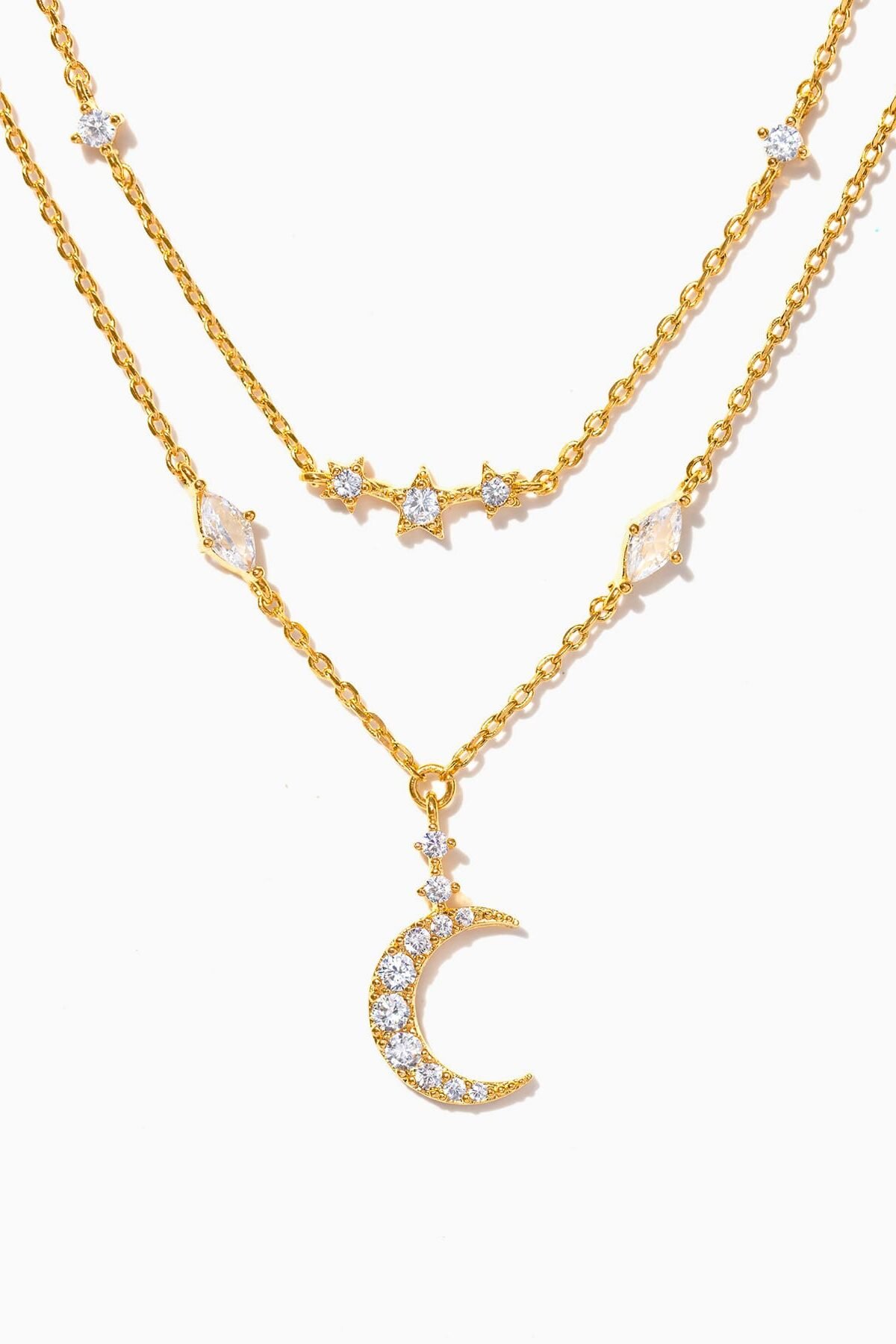 Moon & Stars Layered Necklace