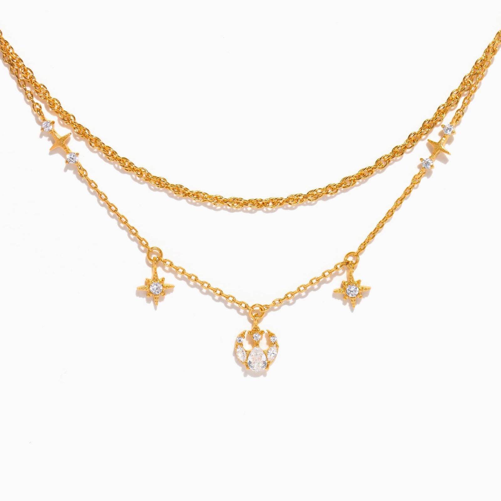 Star Rebel Alliance Double Strand Necklace