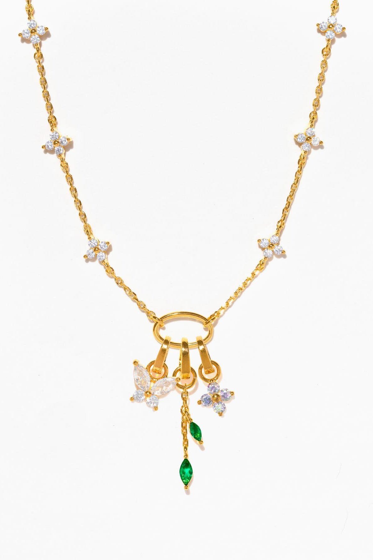 Garden Shimmer Charm Necklace