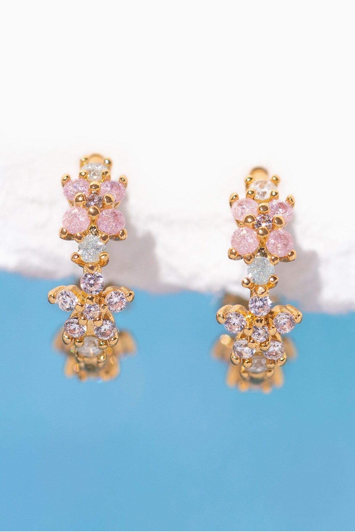 Pastel Star Huggie Hoops