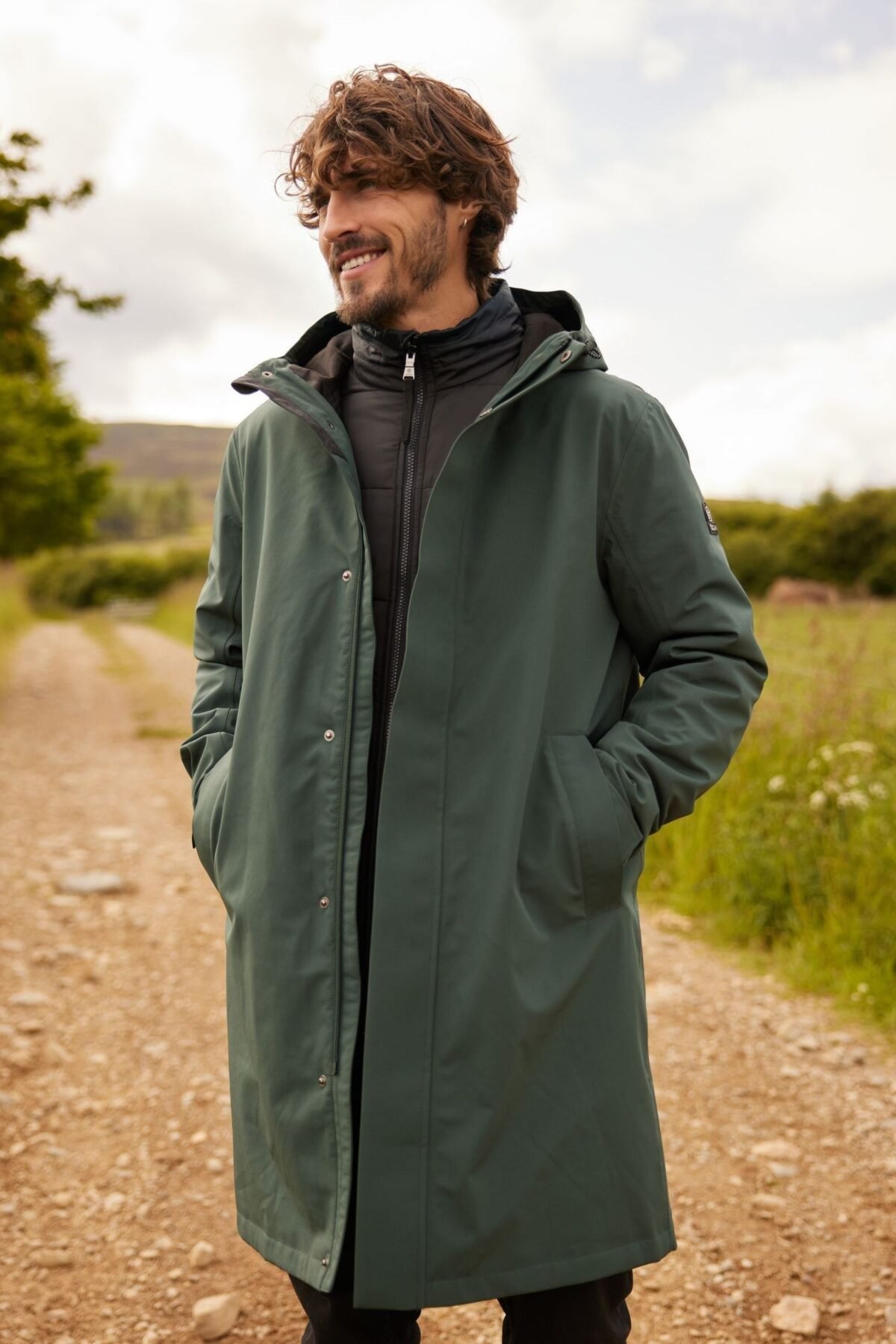 Green 3 in 1 Waterproof Jacket for Men Versatile Outdoor Rainwear