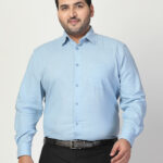 Plus Size Men Spread Collar Solid Linen Casual Shirt