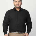 Plus Size Men Cutaway Collar Solid  Formal Shirt