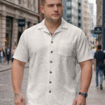 Plus Size Men Textured Casual Shirt