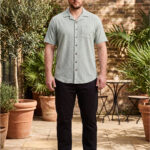 Plus Size Men Textured Casual Shirt