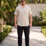 Plus Size Men Textured Casual Shirt