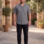Plus Size Men Textured Casual Shirt
