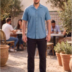 Plus Size Men Textured Casual Shirt
