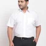 Plus Size Men  White Formal Shirt