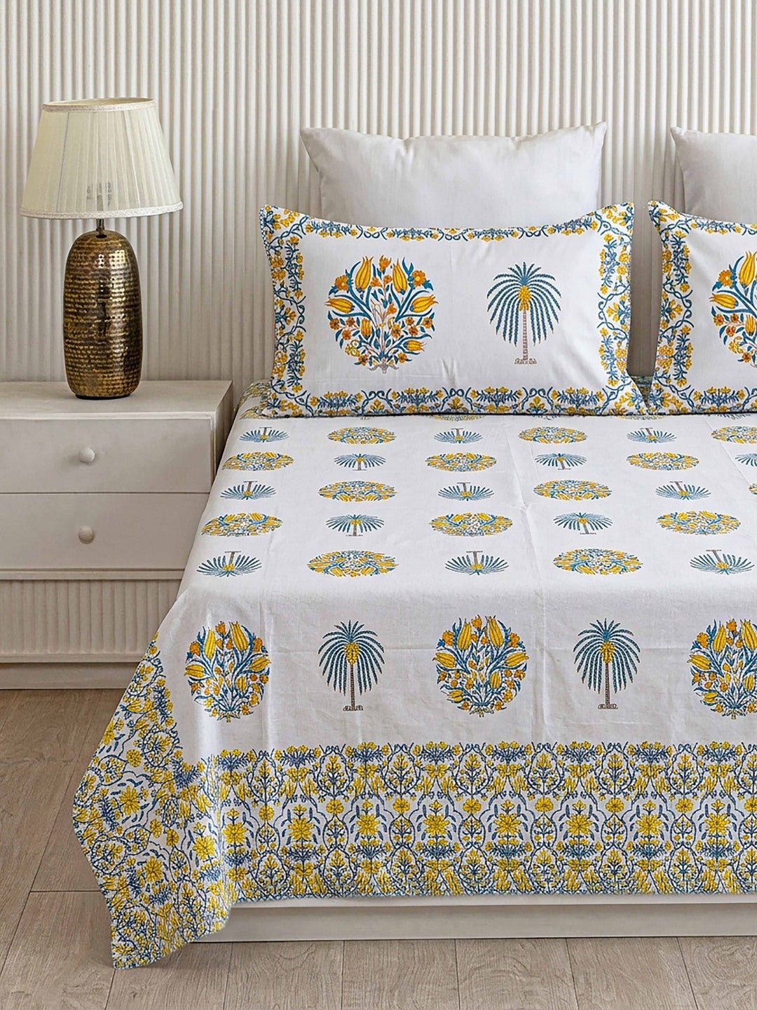 Peet Pushp Premium Quality 100% Pure Cotton King Size Bed Sheet