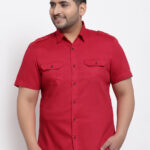 Plus Size Men Cargo Casual Shirt