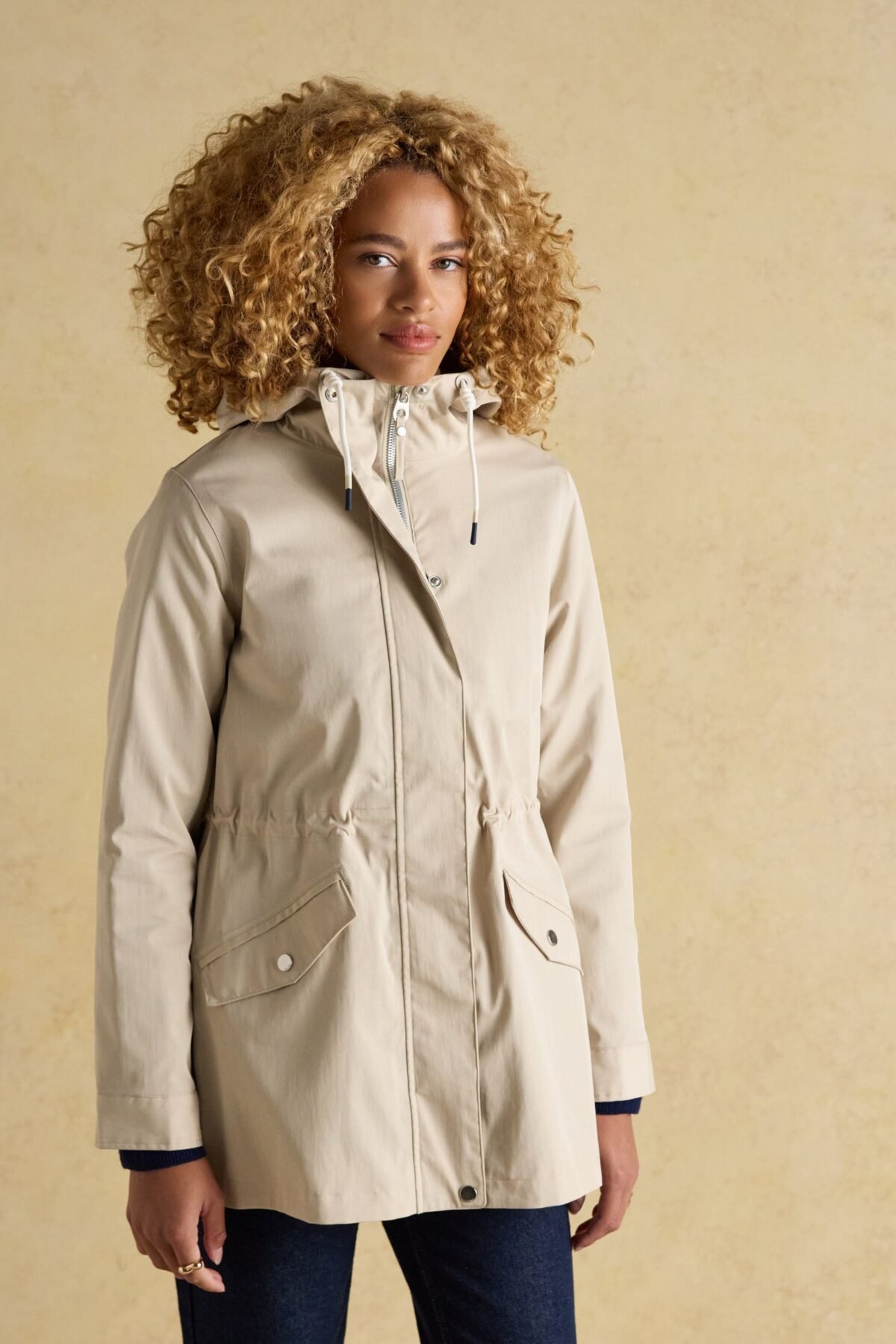 Women's Neutral Hooded Waterproof Raincoat Lightweight All Weather Protection