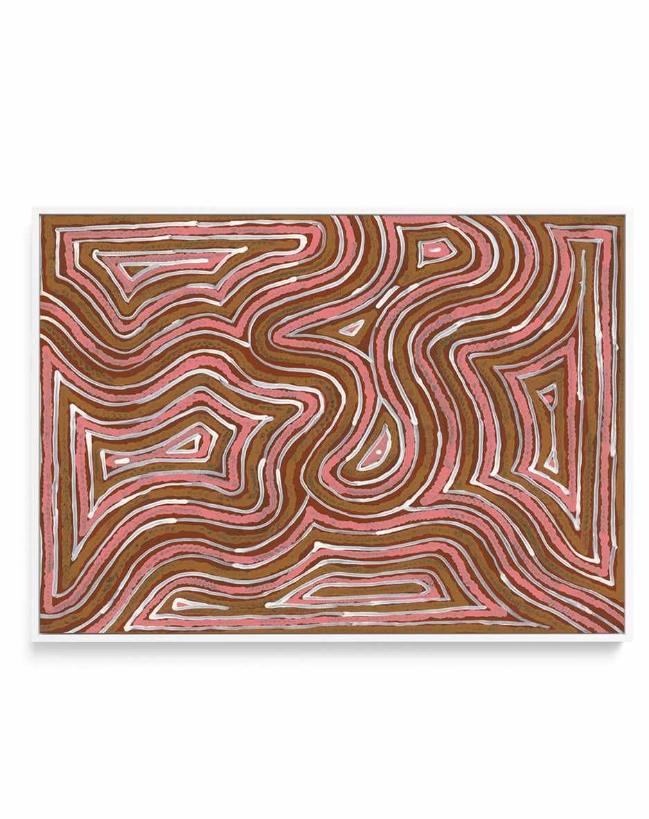 Ngalyipi Jukurrpa (Snake Vine Dreaming) - Purturlu by Ingrid Napangardi Williams | Framed Canvas Art Print