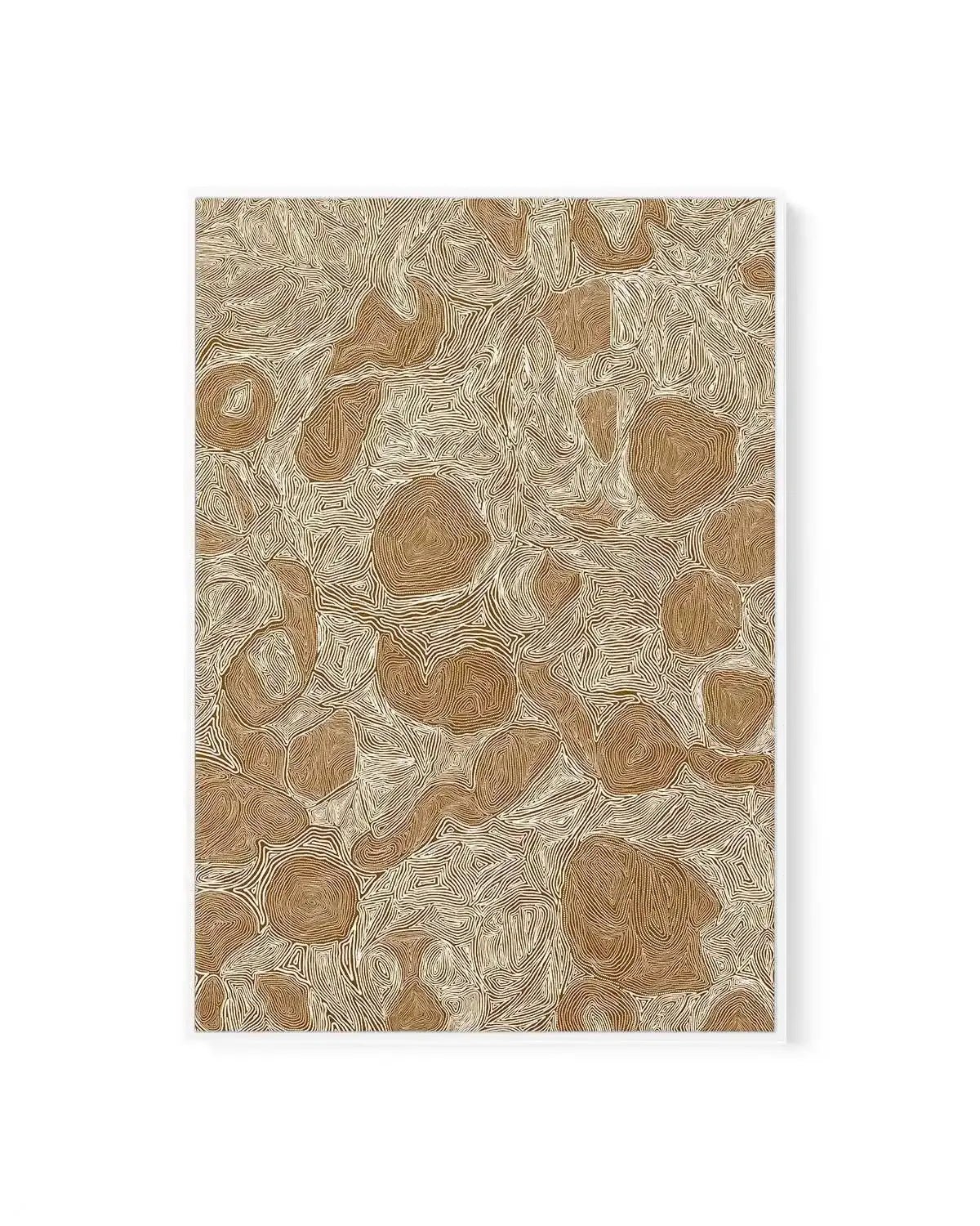 Systems | Brown Ochre by Fast Wear | Framed Canvas Art Print