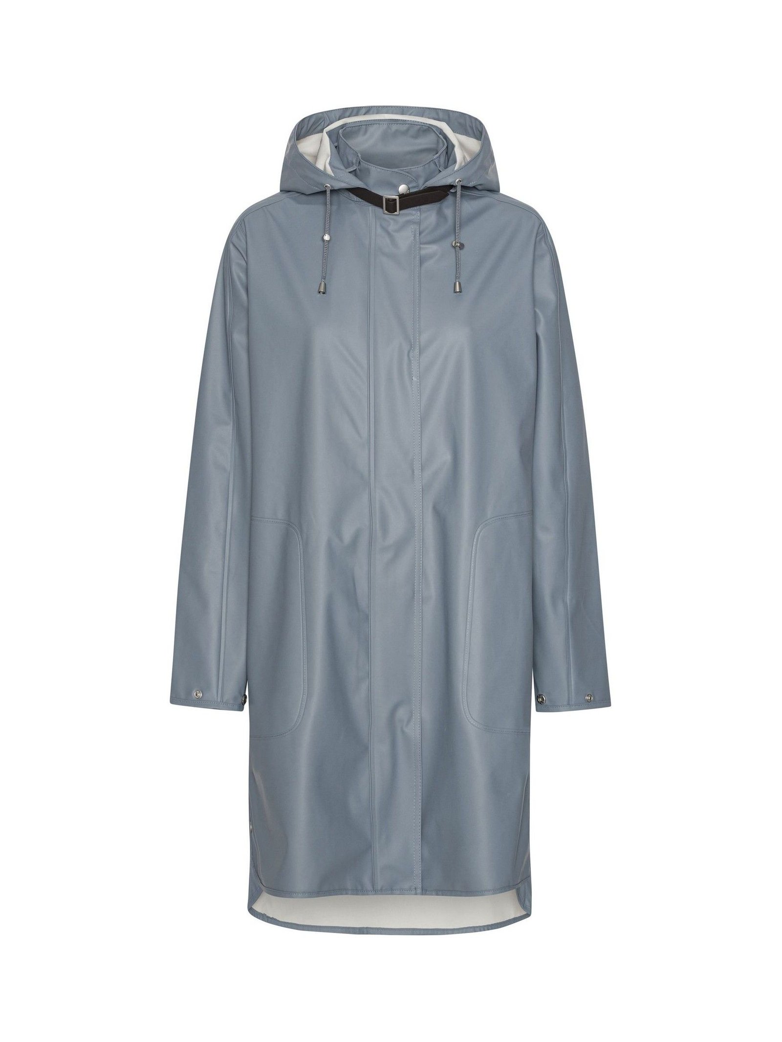 Women's Grey Blue Loose Fit Waterproof A Line Raincoat Stylish Rainwear