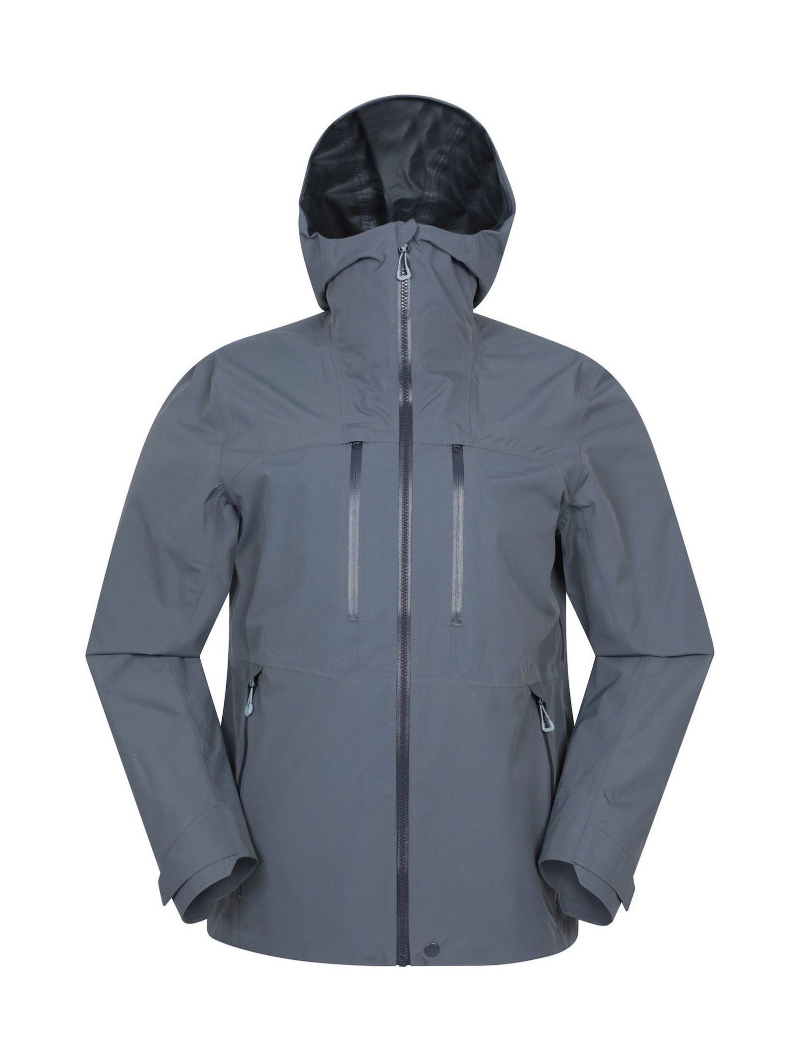 Grey 2 Layer Waterproof Jacket for Men Lightweight Rain Protection