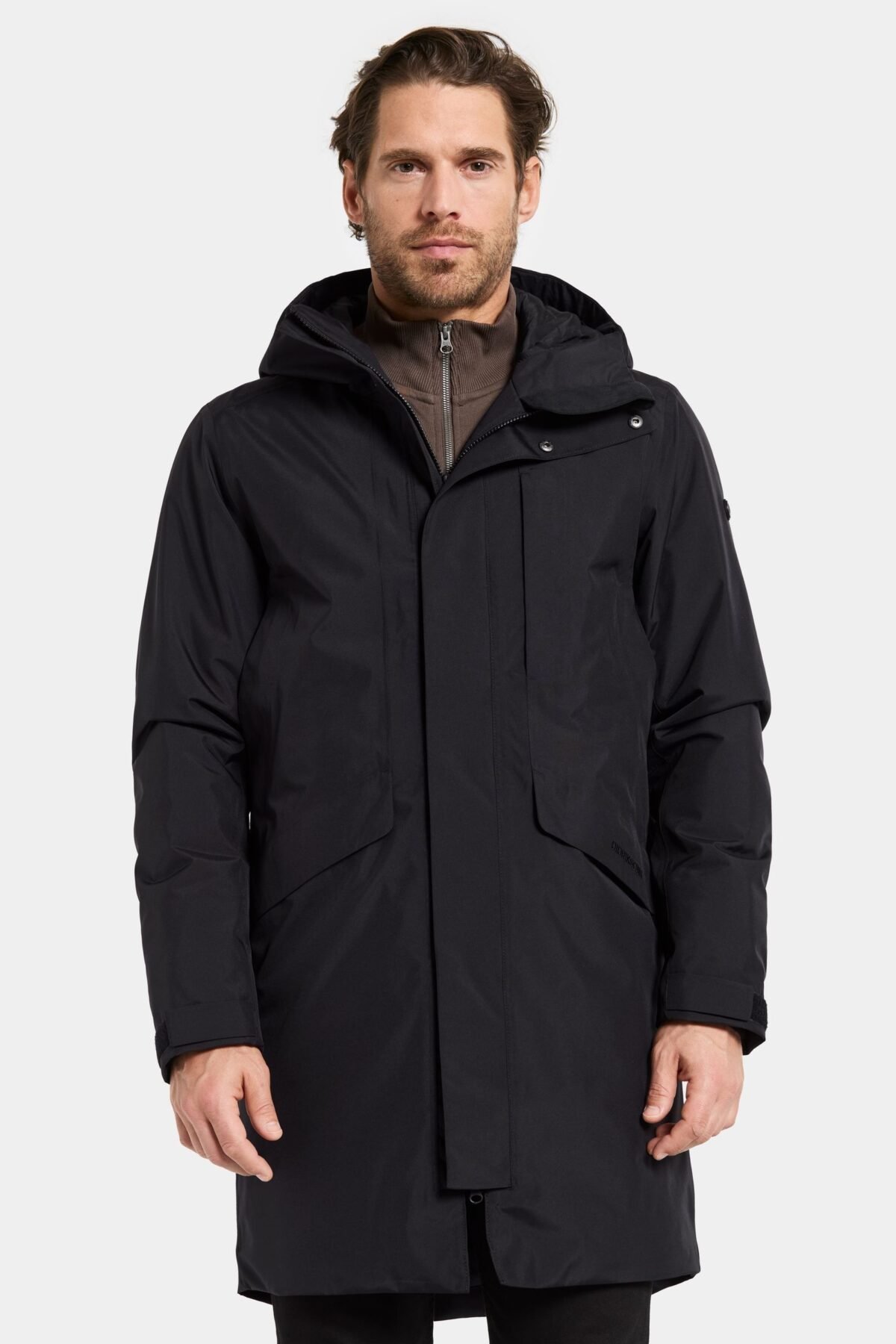 Black Waterproof Coat for Men Durable All Weather Protection