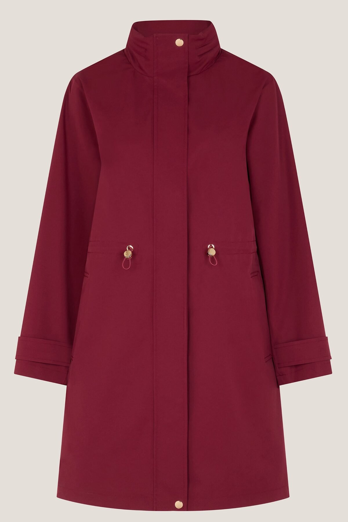 Women's Red Waterproof Raincoat Lightweight Monsoon Essential