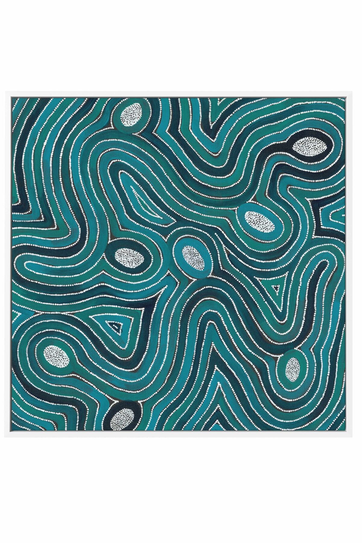 Yarla Jukurrpa II - Cockatoo Creek by Alicka Napanangka Brown | Framed Canvas Art Print