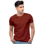 Brick Red Men?s Classic Cotton T-Shirt