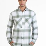 Men Luxe Flannel Shirt | Black & Frost