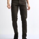 Men Stretchable Cotton Casual Trousers | Coffee Brown