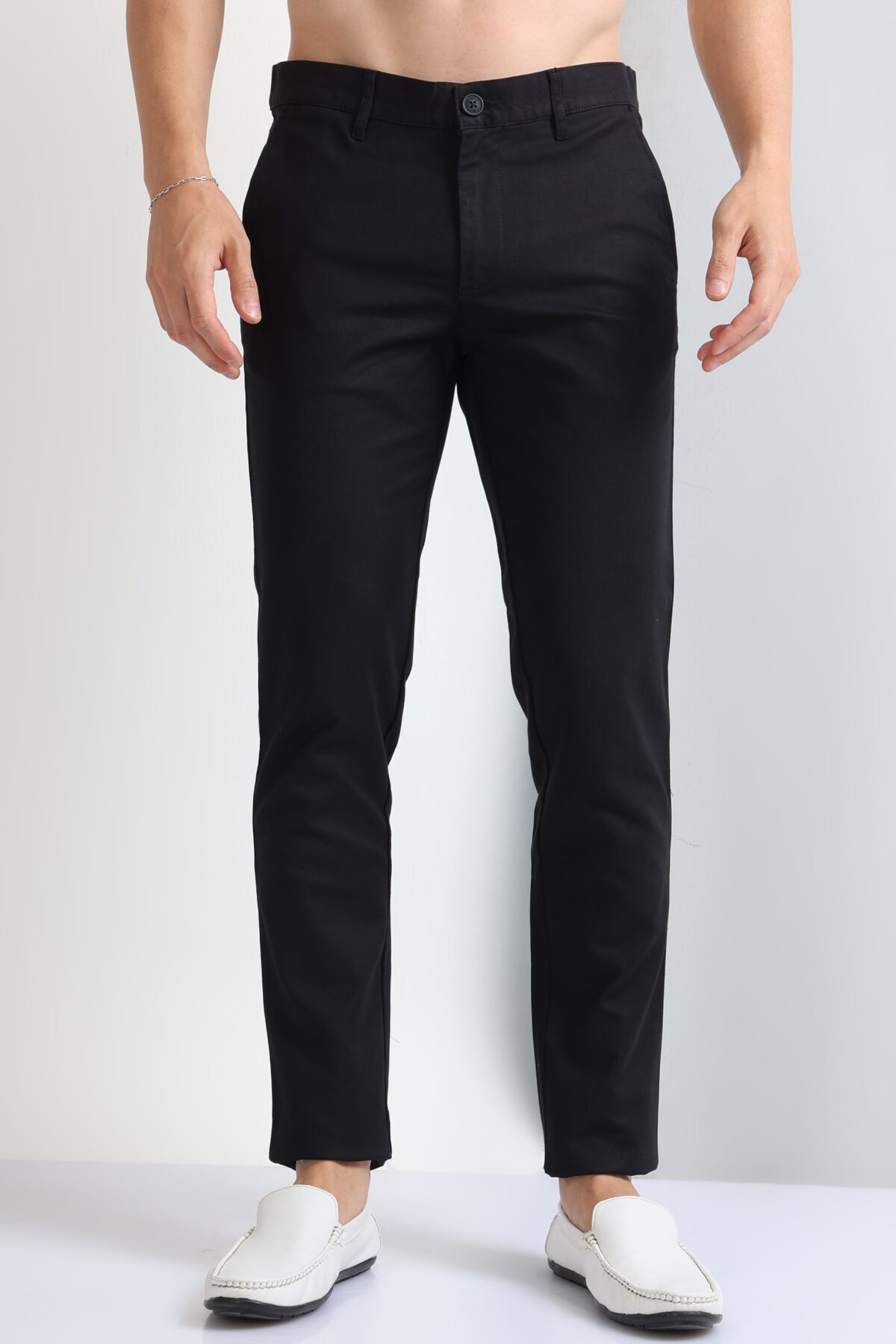 Men Stylish Cotton Stretch Pants | Black