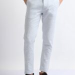Men Premium Cotton-Linen Blend Pants | Sky Blue