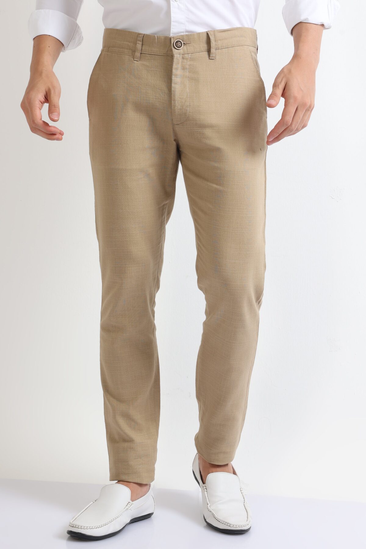 Men Premium Cotton-Linen Blend Pants | Khaki