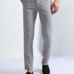 Men Premium Cotton-Linen Blend Pants | Grey