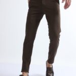 Men Slim Fit Cotton Twill Pants | Olive