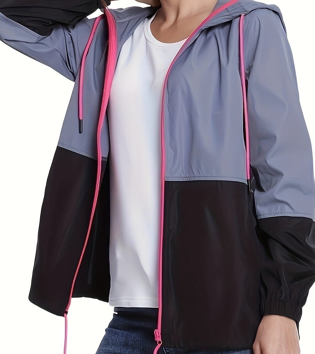 Women's Lightweight Packable Waterproof Hooded Rain Jacket for Travel