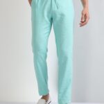 Men Relaxed Linen Drawstring Pants | Mint