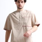 Men Foam Chinese Collar Fashionable Shirt