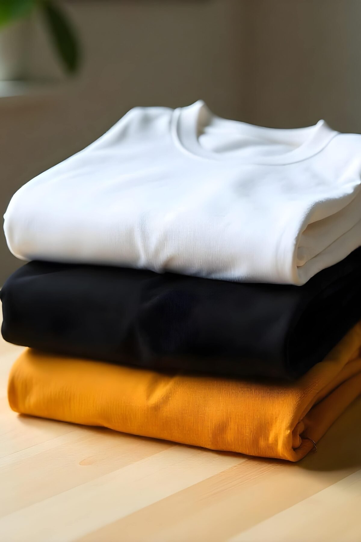 White-Black-Mustard 3-Pack Classic Cotton T-Shirt Combo